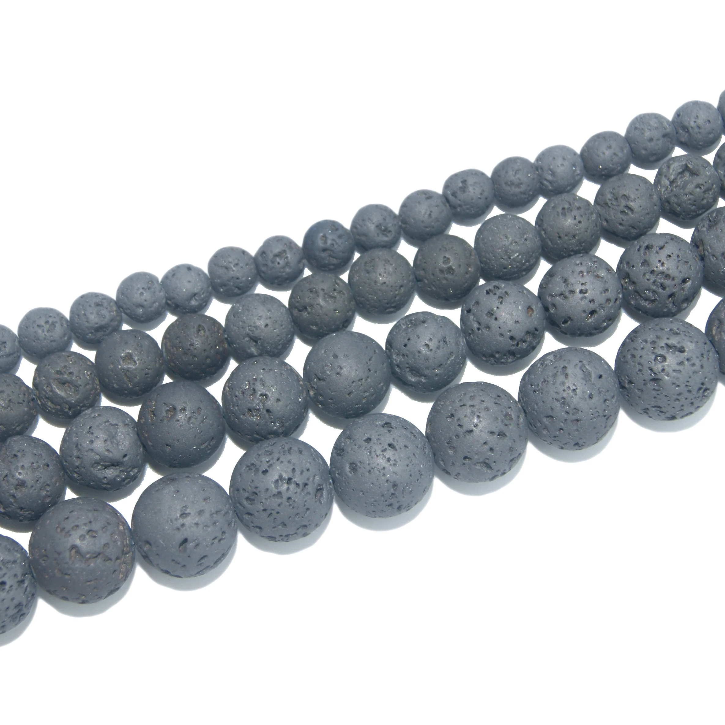 Natural Stone Electroplated Dark Grey Volcanic Lava Beads 6 8 10 12 MM Pick Size For Jewelry Making Diy Bracelet Necklace | Украшения и