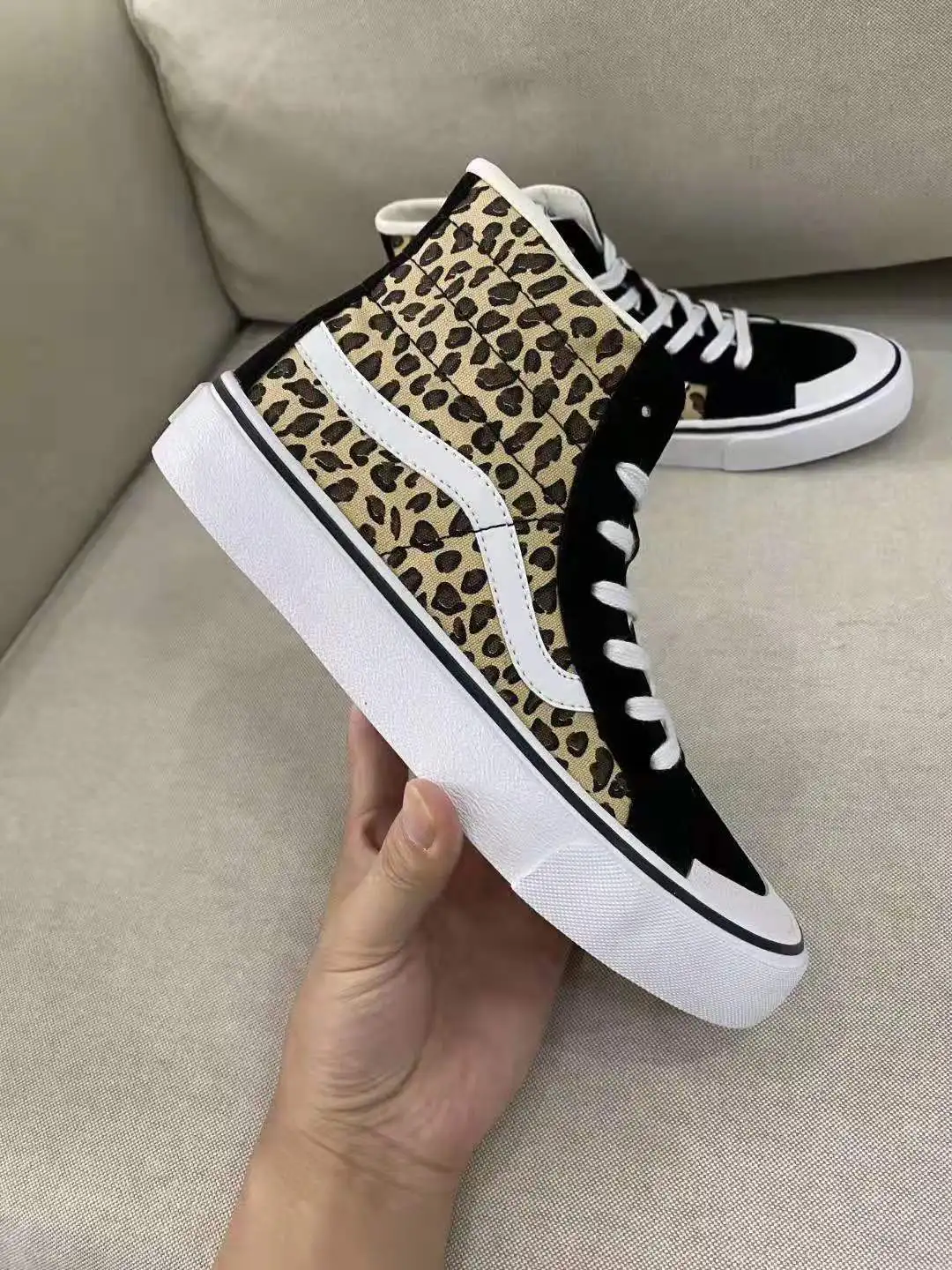 

Original Van old pool canvas women's leopard sports shoes outdoor skateboarding shoes size 35-40