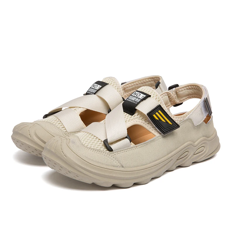 Мужские повседневные босоножки из сетчатой ткани прочные сандалии для воды и