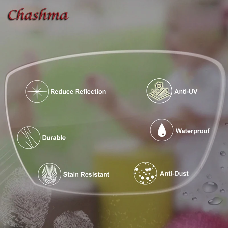

Chashma Brand Quality 1.61 index MR-8 Lenses Tint Prescription Myopia and Reading Recipe Color Lenses Anti Resistance Glass