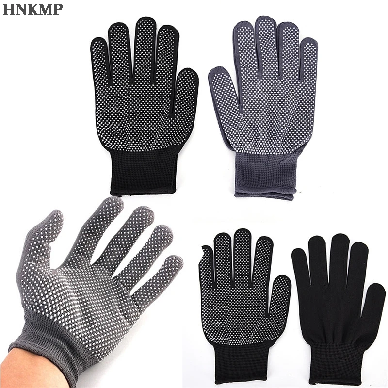 

1 пара, выпрямитель для волос, завивка, завивка, Парикмахерская, термостойкие перчатки на палец, черный, серый цвет