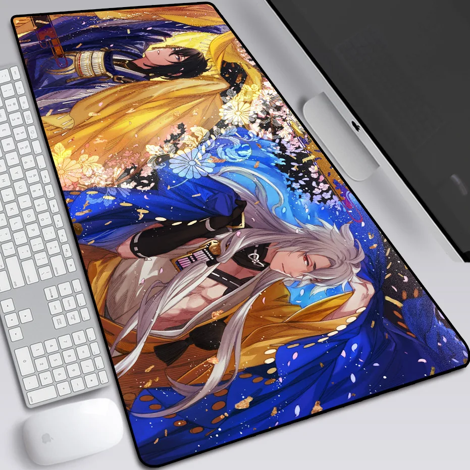 Touken Ranbu Online Аниме большой коврик для Мыши Компьютерный геймер Блокировка края