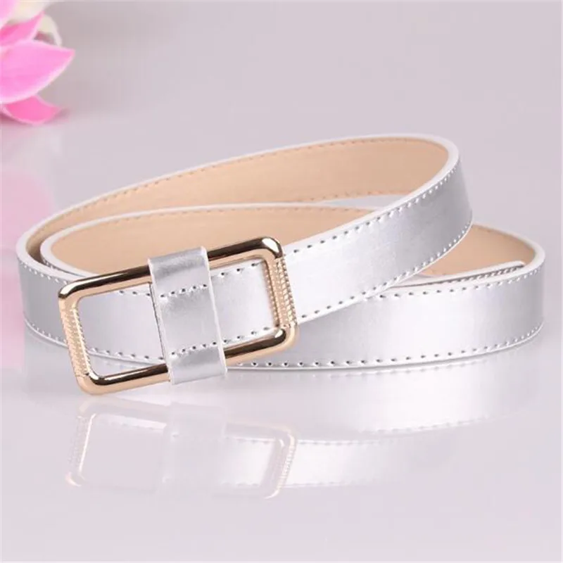 

Belts Women 106cm*2.1cm Fashion PU Leather Solid Metal Square Buckle Wide Luxury Female Waist Belt Waistband Woman