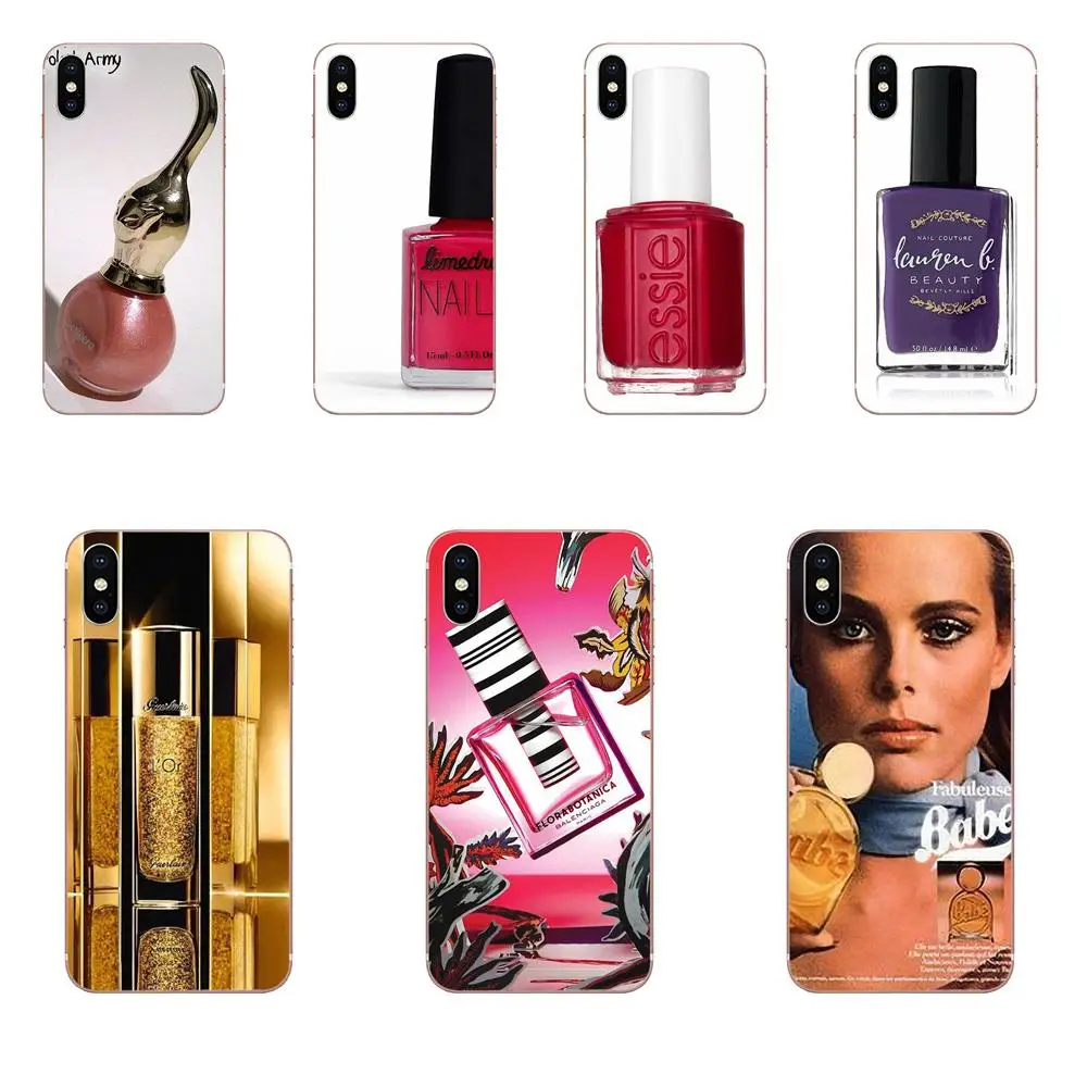 Мягкий ТПУ Capa флаконы для духов лак ногтей Apple iPhone 4 4s 5 5C 5S SE 6 6S 7 8 Plus X XS Max