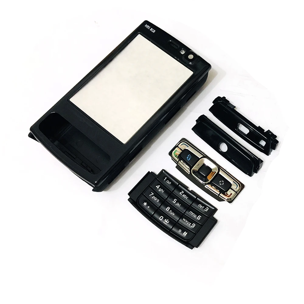Полная передняя крышка N95(8G) клавиатура для Nokia N95(8G) батарея задняя крышка высокое качество корпус+ клавиатура
