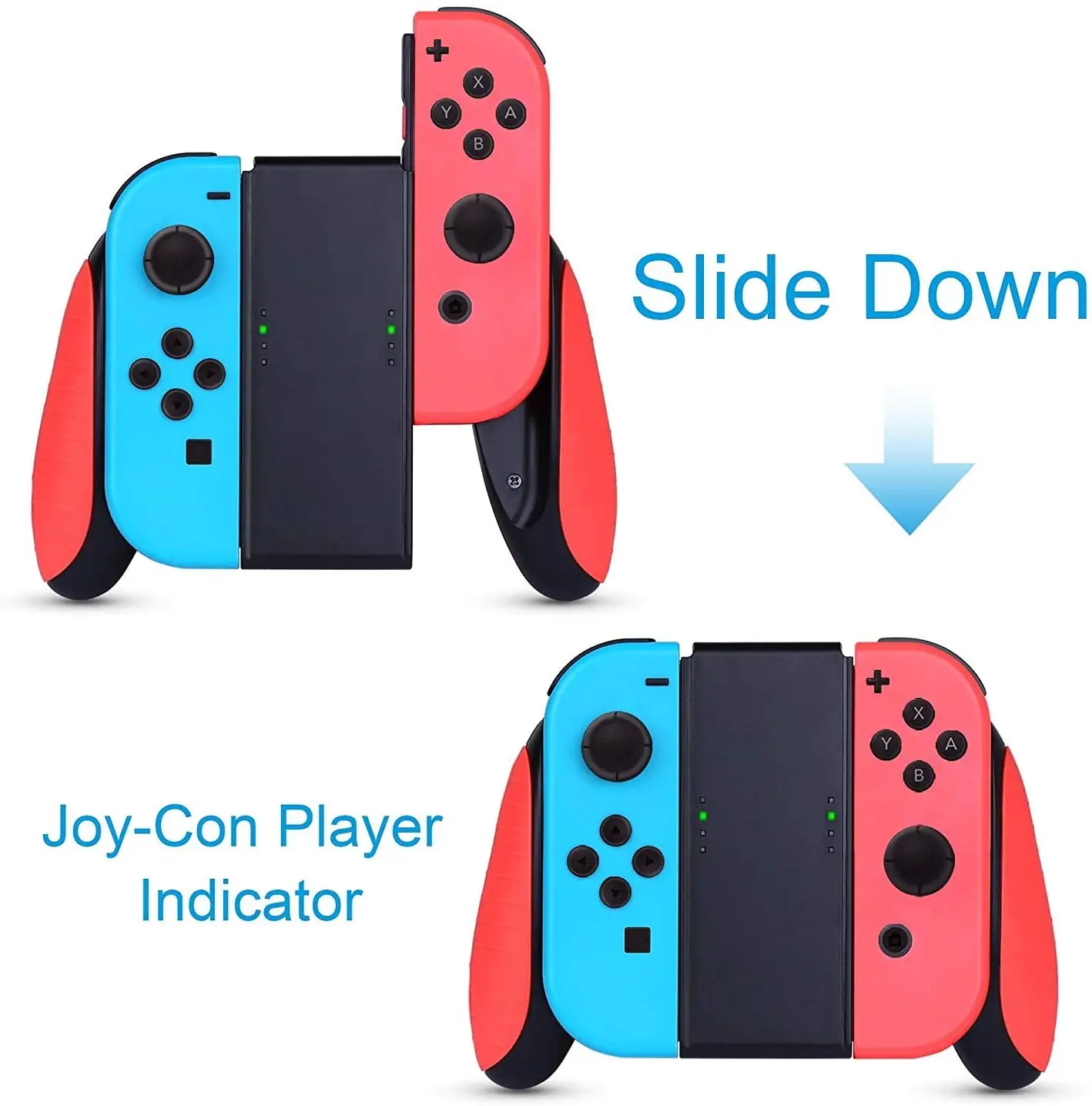 Комплект ручек Joycon совместимый с управлением переключателем Nintendo 3 в 1 удобной