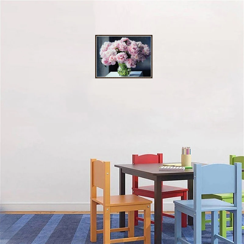 Алмазная 5D картина сделай сам с цветами вышивка крестиком круглая стразы мозаика