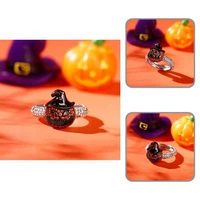 stylish unisex ring all match accessory wear resistant round ring ring pumpkin face ring