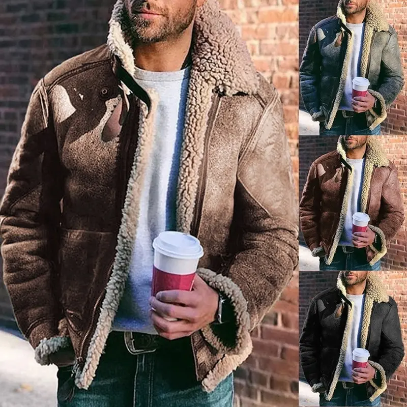 

Free Shipping,Winter Sheep Fur Coat,classic 2021 Wool Shearling,warm Leather Jacket,mens Sheepskin Coat.plus Size Jackets