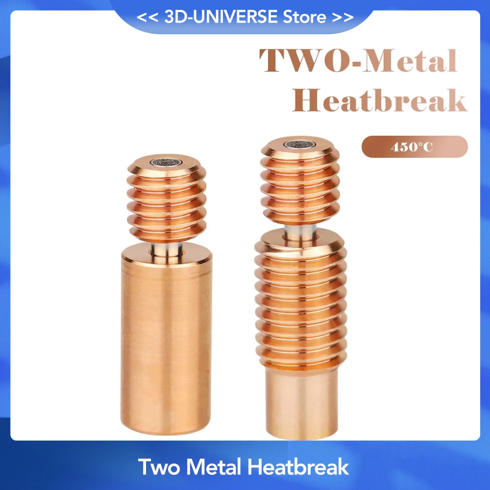 Two-Metal Heatbreak Bimetal Heat break for E3D V6 hotend heater block for Prusa i3 MK3 Break 1.75MM Filament Two-Metal Heatbreak Bimetal Heat break for E3D V6 hotend heater block for Prusa i3 MK3 Break 1.75MM Filament