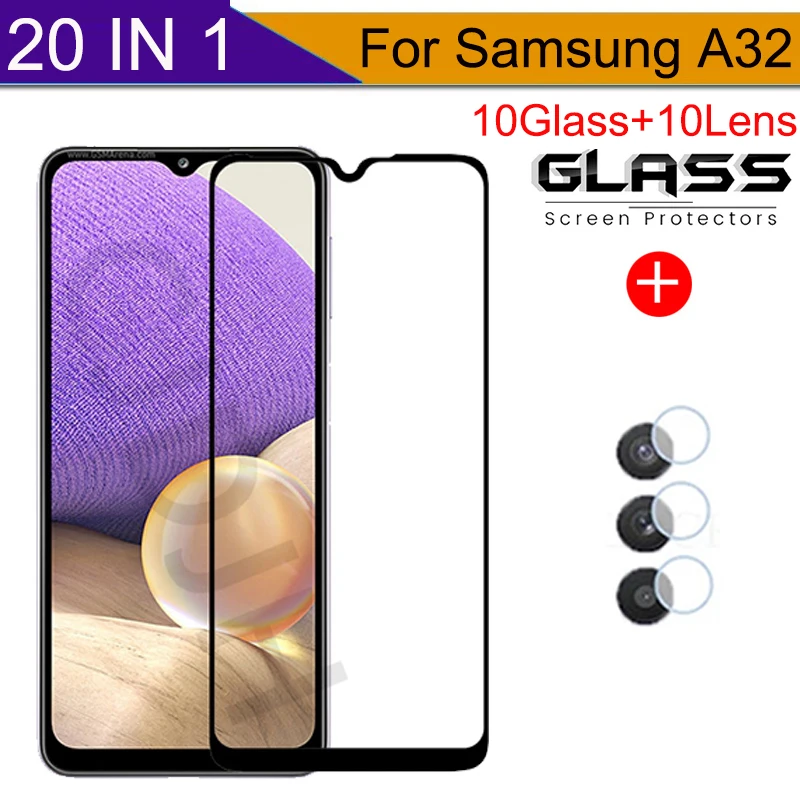 

Закаленное стекло 20 в 1 для Samsung Galaxy A32 5G, защитная пленка для экрана и камеры Samsung A32 5G