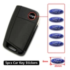 5 шт. наклейки на автомобильные ключи с эмблемой для Ford Focus Mk2 MK3 Fiesta Ranger Mondeo Kuga Mustang Escape Fusion Ranger Explorer