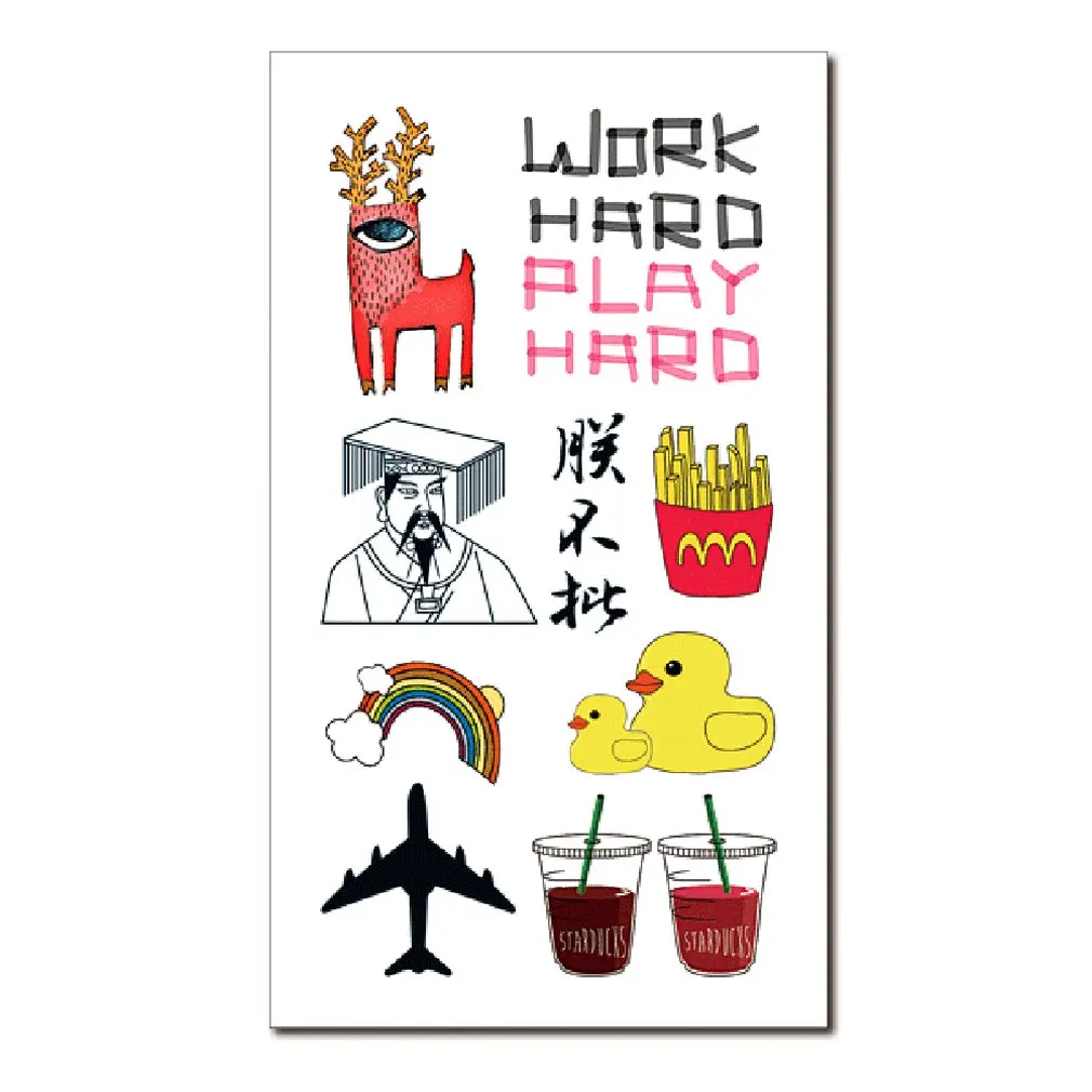 Временные тату Стикеры с героями мультфильмов безопасные временные Детские