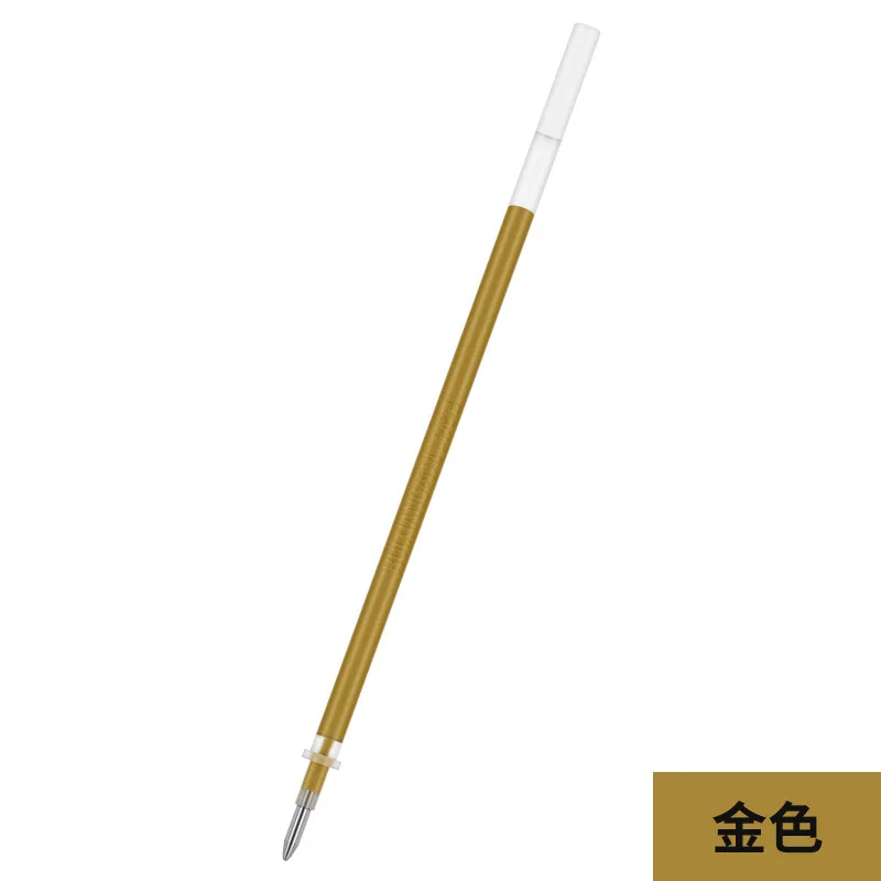 golden refill Черная карточка маркер ручка 8 многоцветная блестящая живопись гелевая ручка подарки для школы и офиса домашняя канцелярская белая Серебряная Золотая Ручка - Цвет: golden refill