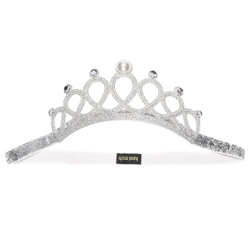 

1pcs Child Rhinestones Princess Headband Elastic Hair Crown Tiara Cosplay Accessories Hair Band Accessory Party Gift Hair Jewelr
