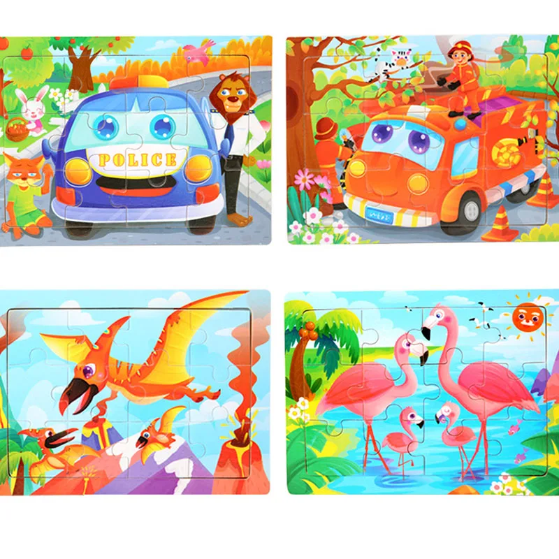 

1Pcs Early Education Toy Jigsaw Puzzle Wooden Baby Gift Cartoon Animal Children's Toys Size 15*11CM