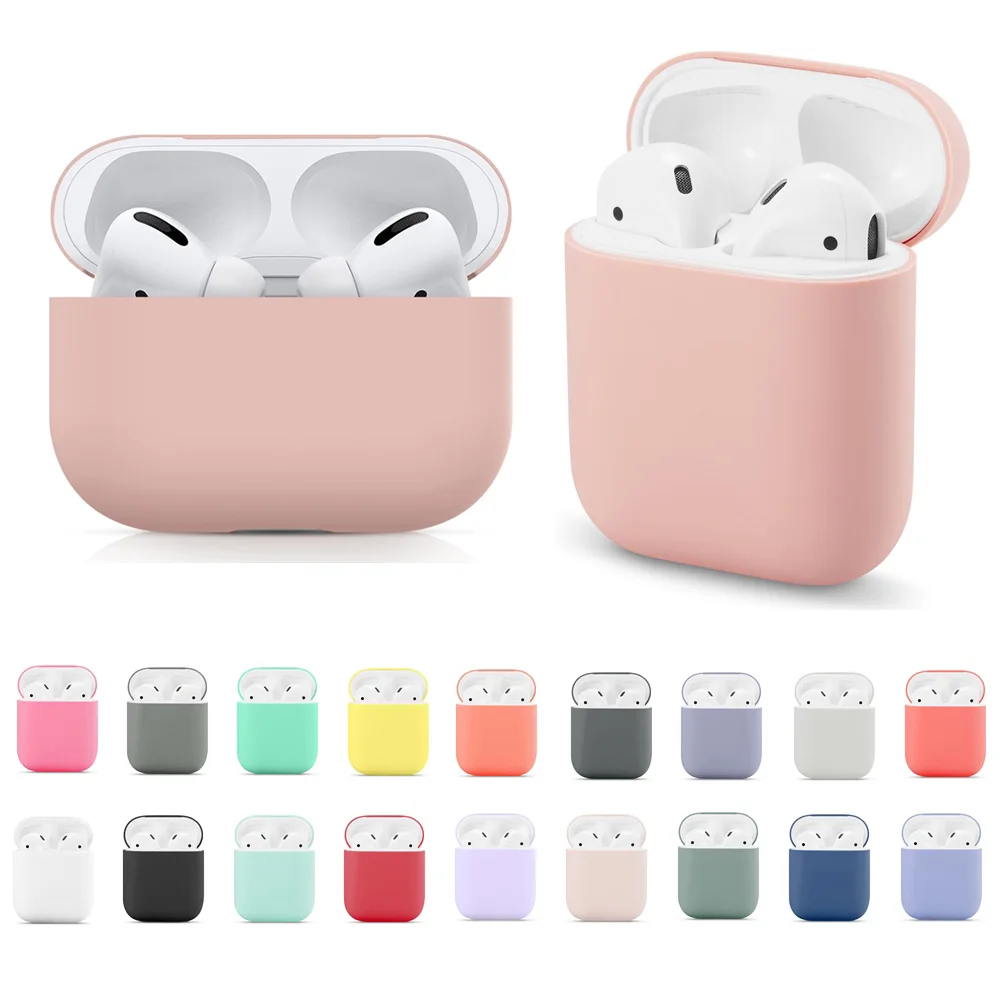 

Silicone cover for Apple Airpods 2/1 earphone coque soft protector fundas airpods pro case Air pods covers earpods Airpod case