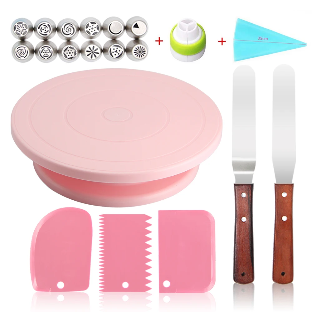 Вращающийся нож для торта пластиковый вращающийся теста 10 дюймов подставка
