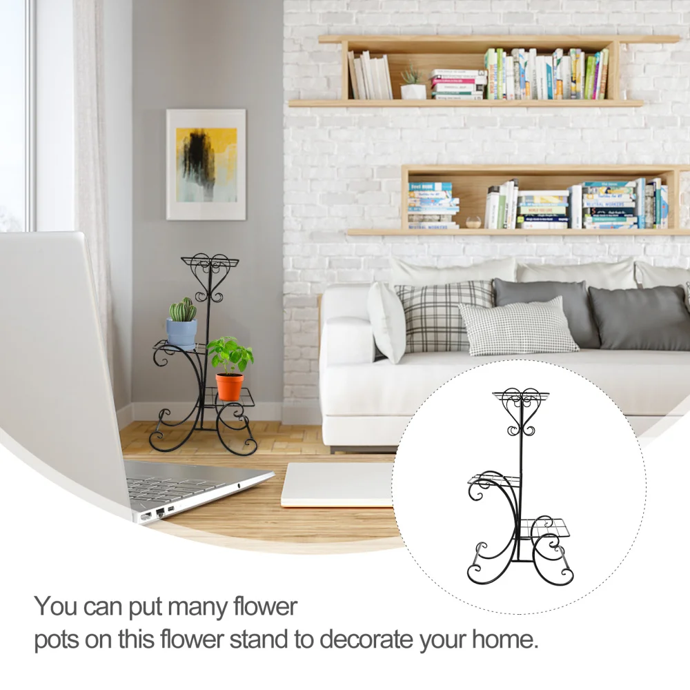 

1Pc Decorative Flowerpot Shelf Iron Flowerpot Stand Flowerpot Storage Support