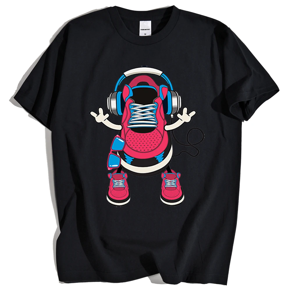 

Kohpweran Simplicity Summer Casual Tee Clothing Breathable Loose Tops Personality Sneakers Printed Pattern Mens T-Shirt Cartoon