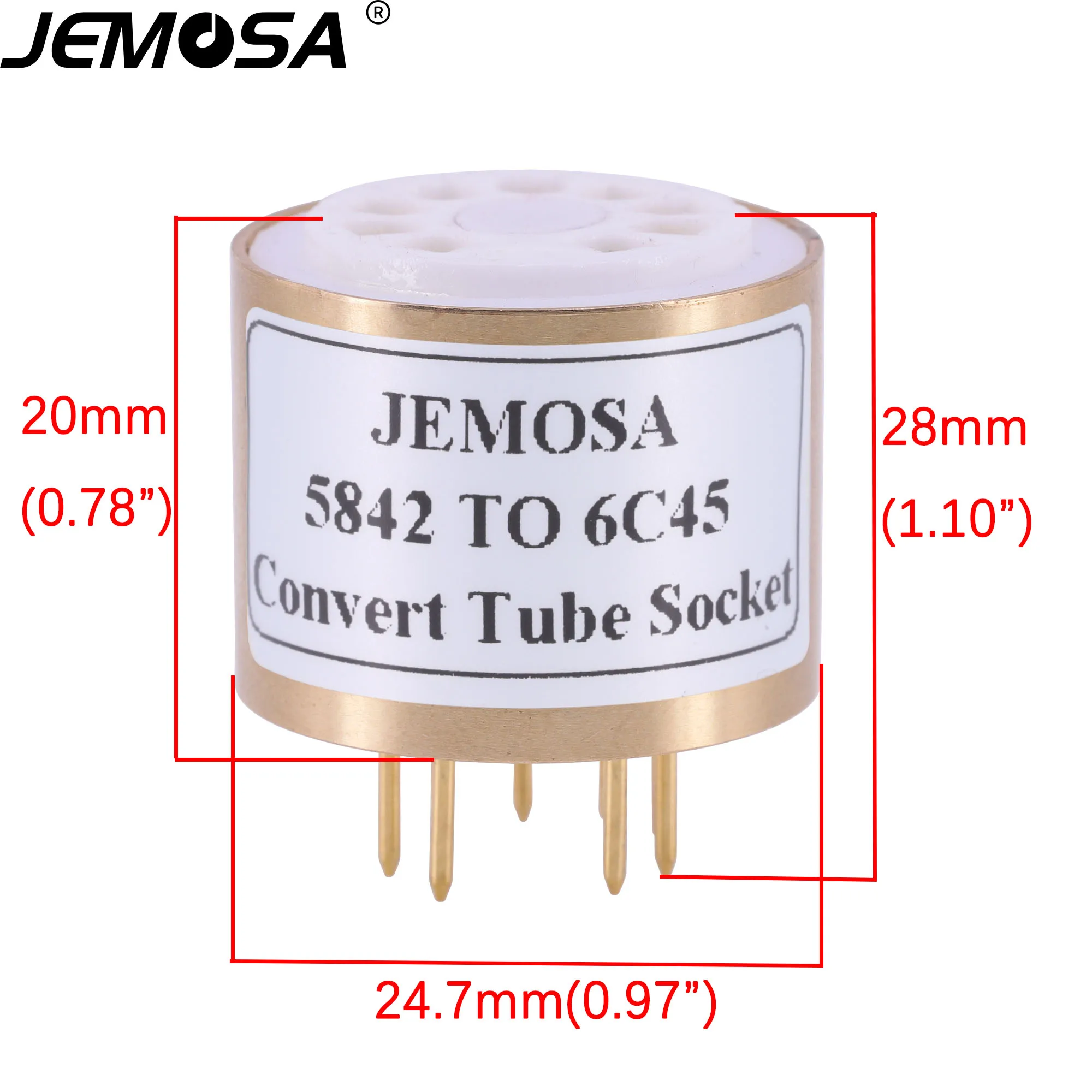 1PC 5842 TO 6C45 Vacuum Tube DIY Audio Amplifier Convert Socket Adapter | Электроника