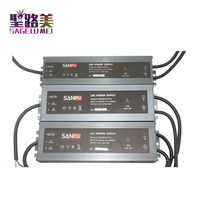 Ультра тонкий водонепроницаемый Светодиодный источник питания на открытом