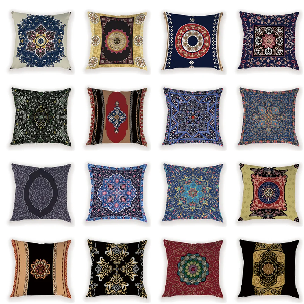 Чехол для подушки в стиле ретро с геометрическим рисунком скандинавском