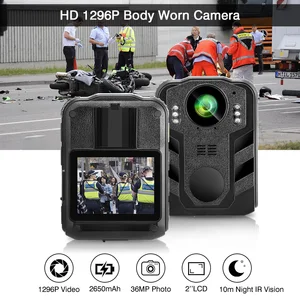 Imported BOBLOV Z09L HD 1296P Wearable Body Worn Camera 170 Degree 2 Inch Screen Security Police Camera Mini 