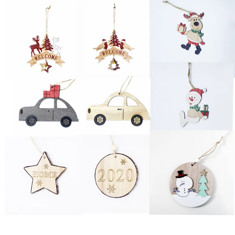 Рождественские украшения деревянная подвеска для рождественской елки подвесное