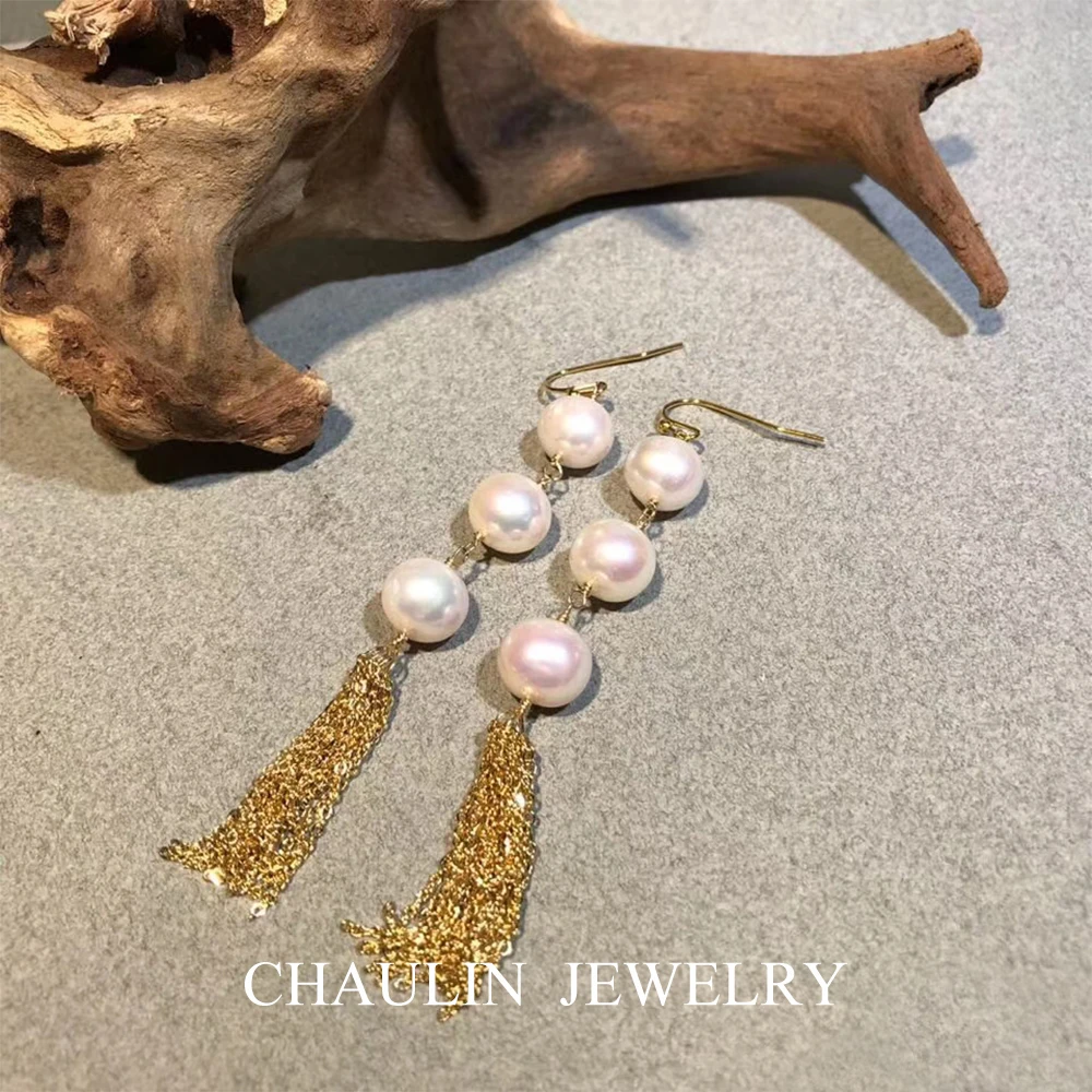 Женские серьги ручной работы из серебра 925 пробы с жемчугом|Серьги-подвески| |