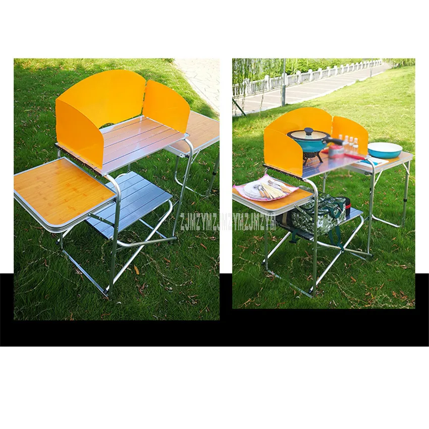 2 4 человека на открытом воздухе Мобильная кухня из алюминиевого сплава складной