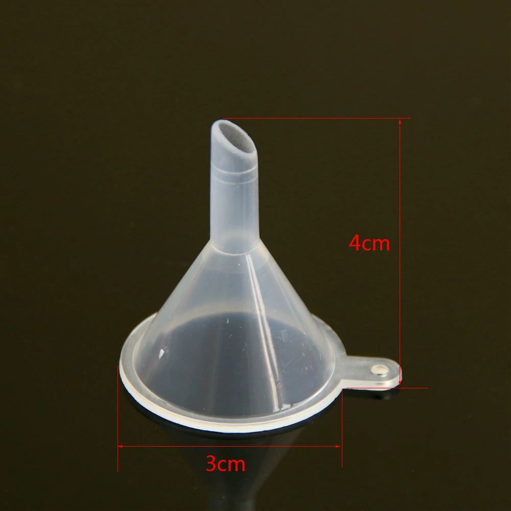 

Wholesale 10pcs/lot Plastic Small Funnels For Perfume Liquid Essential Oil Filling Empty Bottle Packing Tool Free Shipping