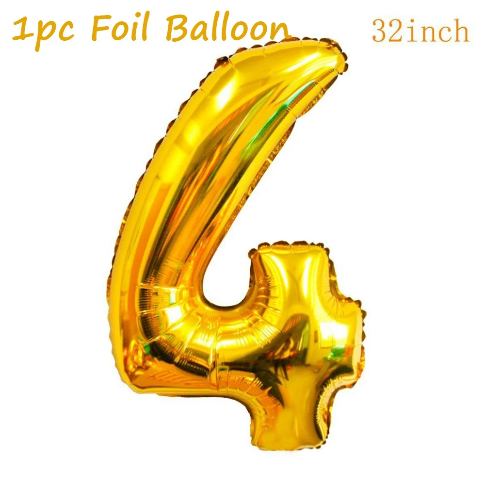 Number 4 balloon 30 40 50 день рождения украшения для взрослых с днем рождения шары 30 лет Свадьба юбилей день рождения Декор вечерние принадлежности - Цвет: Number 4 balloon