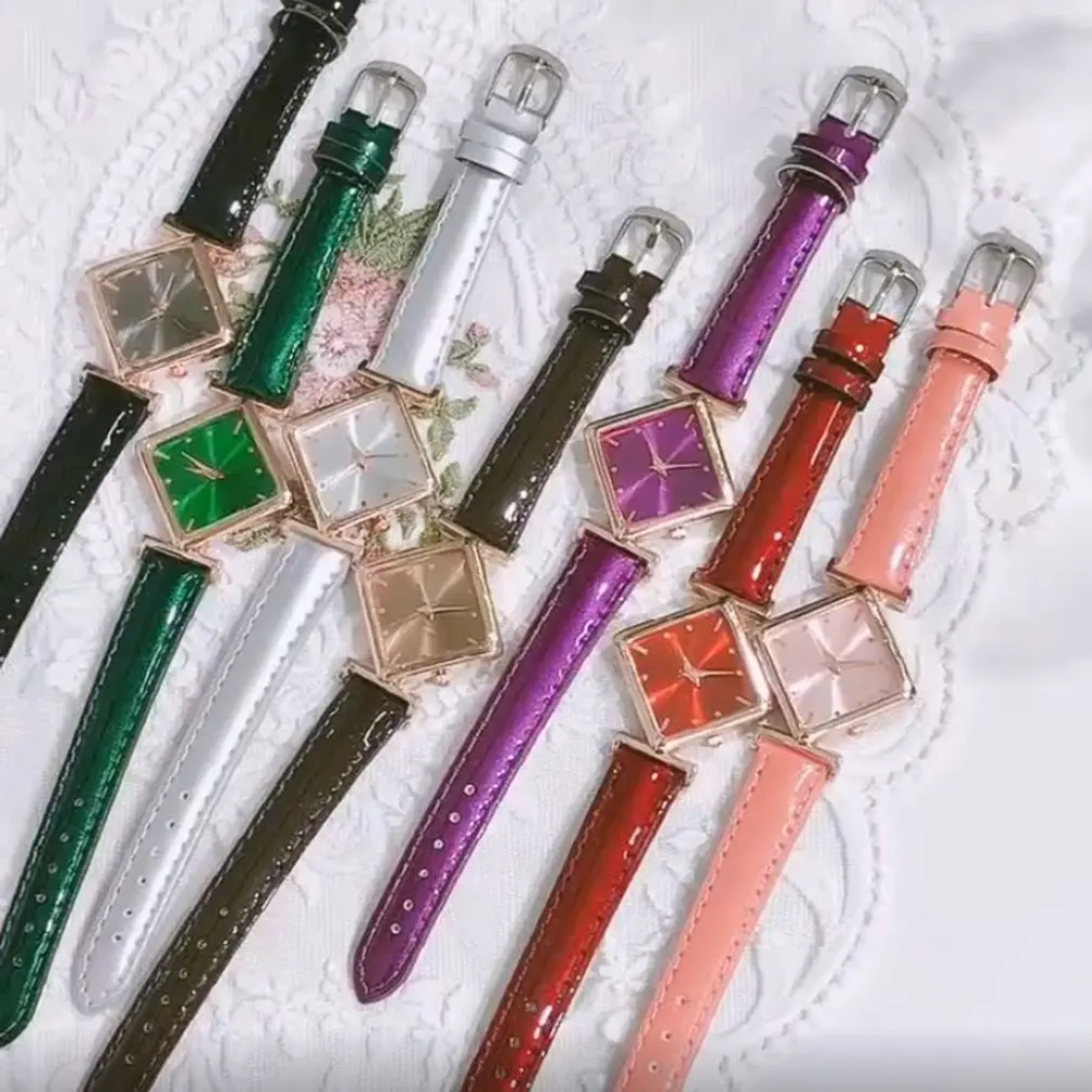 

Ladies Quartz Watch Student Art Simple Retro Square Wild Small Strap Luxury Fashion Quartz Watch Leather Strap Relogio Feminino