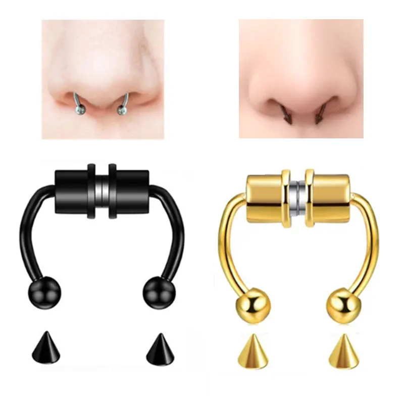 Кольцо для пирсинга из нержавеющей стали в стиле панк женщин и мужчин кольцо с
