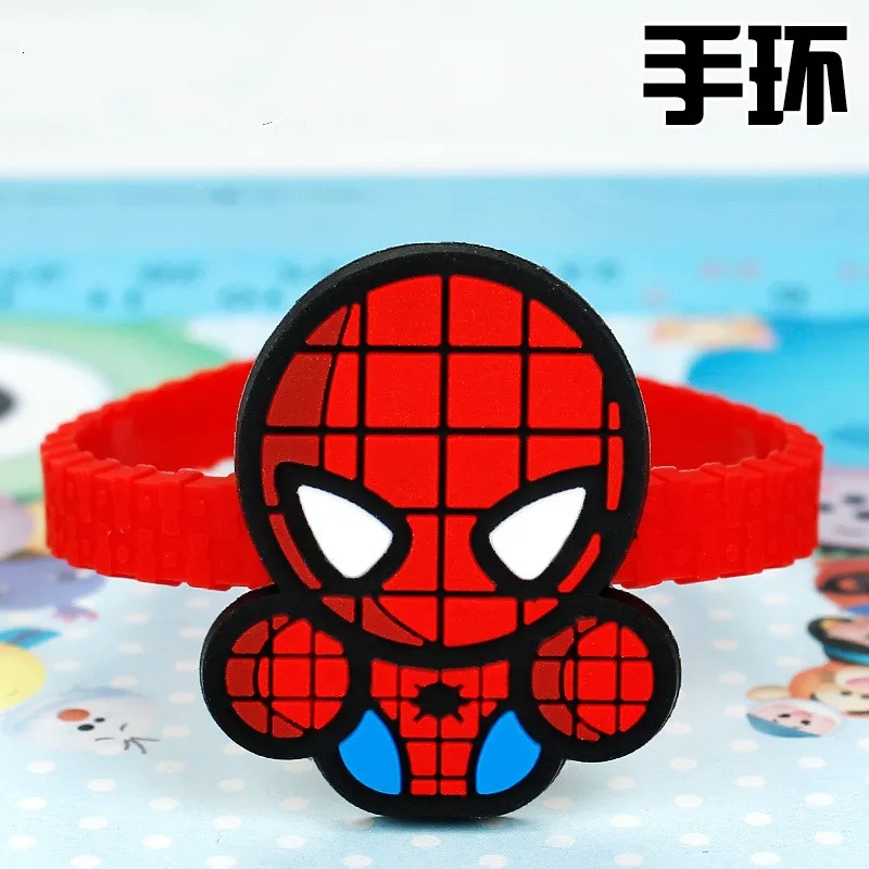 9 шт./лот детский красочный браслет супергероя силиконовый Железный мужской
