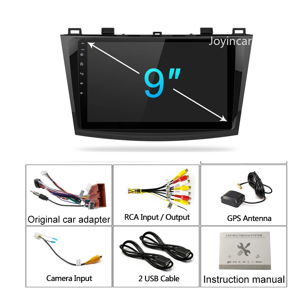 Автомагнитола 9 дюймов Android 1 2 din GPS стерео Wi-Fi для Mazda 3 2004 2005 2006 2007 2008 2009 2010 2011 2012 |