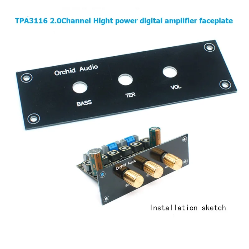 Лицевая панель для TPA3116 NE5532 PT2399 LM1875 TDA2030A LM1036 TDA7377 2 1 каналов усилитель тональная