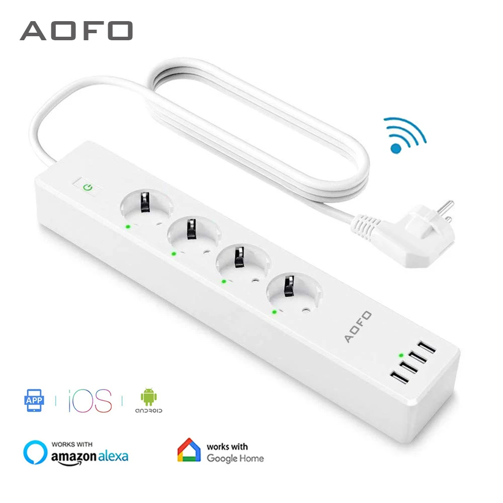 Умный сетевой фильтр с поддержкой Wi Fi и 4 портами USB|Умные розетки| |