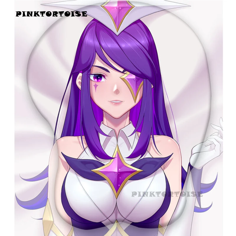 PINKTORTOISE Syndra Anime 3D Mouse Pad Syndra 3D Soft Chest Mouse Pad Mat Wrist Rest  chest Mice Mat