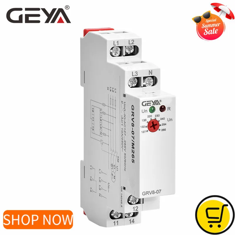 GEYA GRV8 07 Мощность напряжения тока автомат защити цепи 3 фазы Напряжение монитор