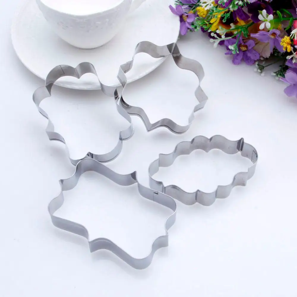 

4 шт. стальные кольца для Мусса для булочек, форма для печенья, набор рамок для духовки, сделай сам, Европейский благословение, банка L9m6