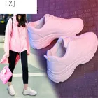 Женские кожаные кроссовки на платформе LVYIKANG, Белые Повседневные кроссовки на весну 2019