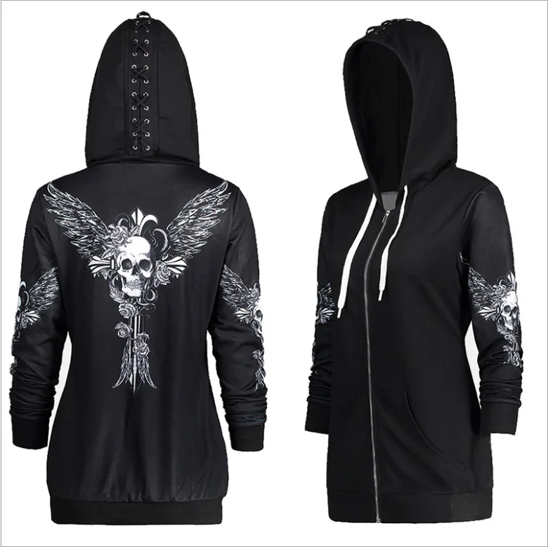 

Women's 2021 Popular Printed Hooded Long Sleeve Sweater Wing Sweatshirt Vintage Clothes Winter Clothes Women Harajuku Hoodie