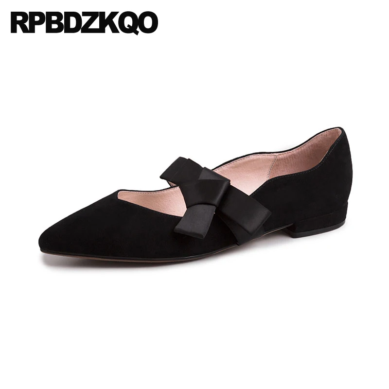 Серые женские Туфли Мэри Джейн с бантом для вечерние замша натуральная кожа