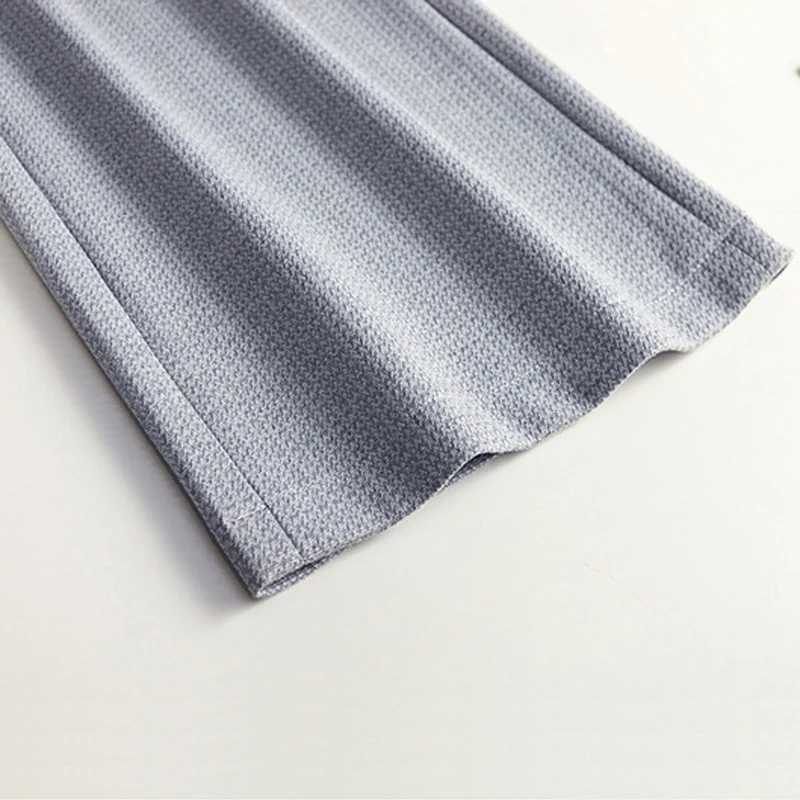 Женские зимние высокие эластичные расклешенные брюки Однотонные свободные