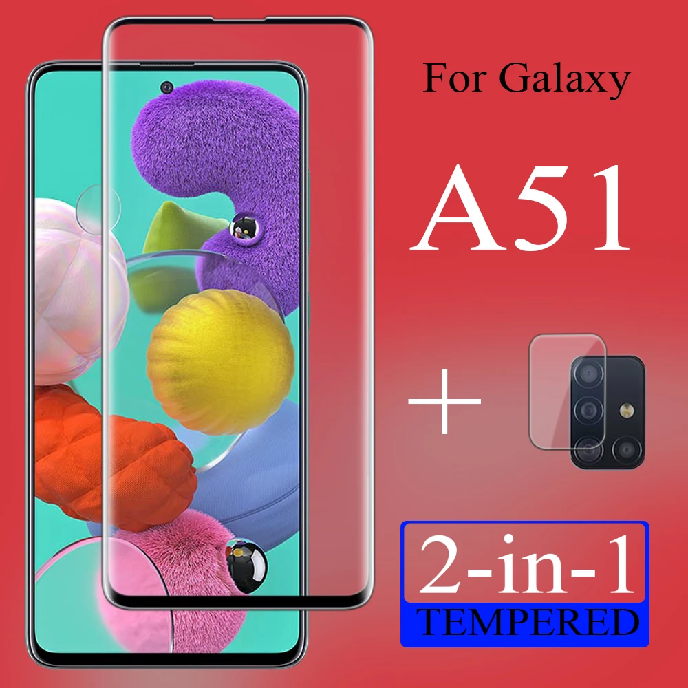 Защитное стекло 2 в 1 для samsung galaxy a51/a 51/galaxya51/galaxya 51/samsunga51|Защитные стёкла и плёнки