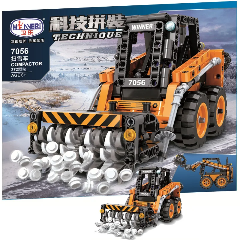 

Creator Snow Removal Truck 372pcs City High-tech Engineering vehicle DIY Building Blocks Bricks Toys For Children Birthday Gift