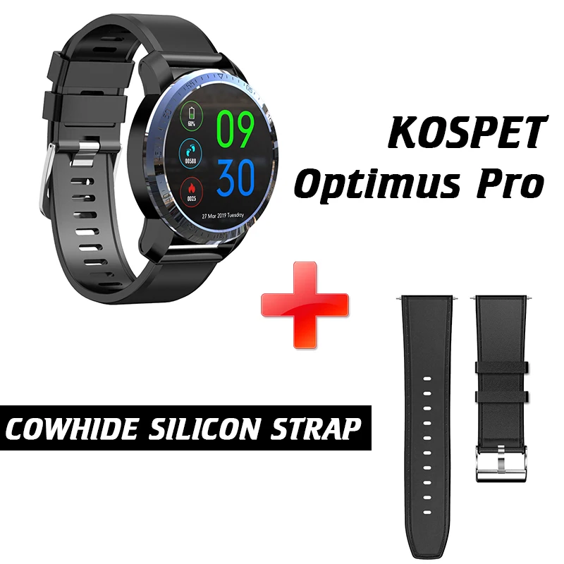 Add Black Strap Смарт-часы KOSPET Optimus Pro, 3 ГБ, 32 ГБ, две системы, 4G, 800 МП, Android, мА/ч, батарея, IP67, Smatwatch, мужские часы для IOS, Android - Цвет: Add Black Strap