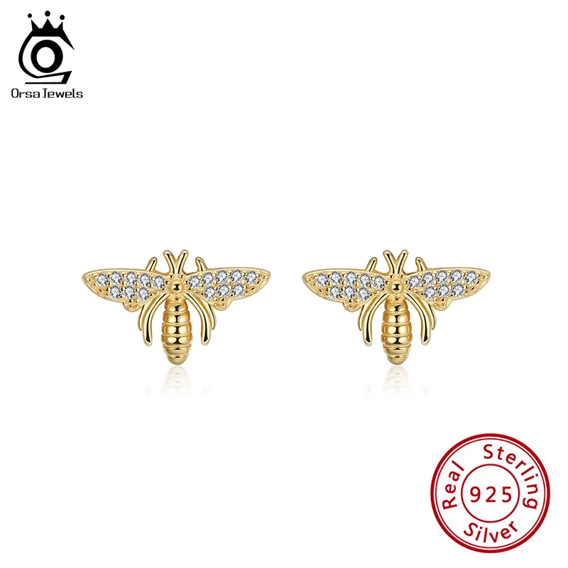 Женские серьги гвоздики в виде пчелы|Серьги-гвоздики| |